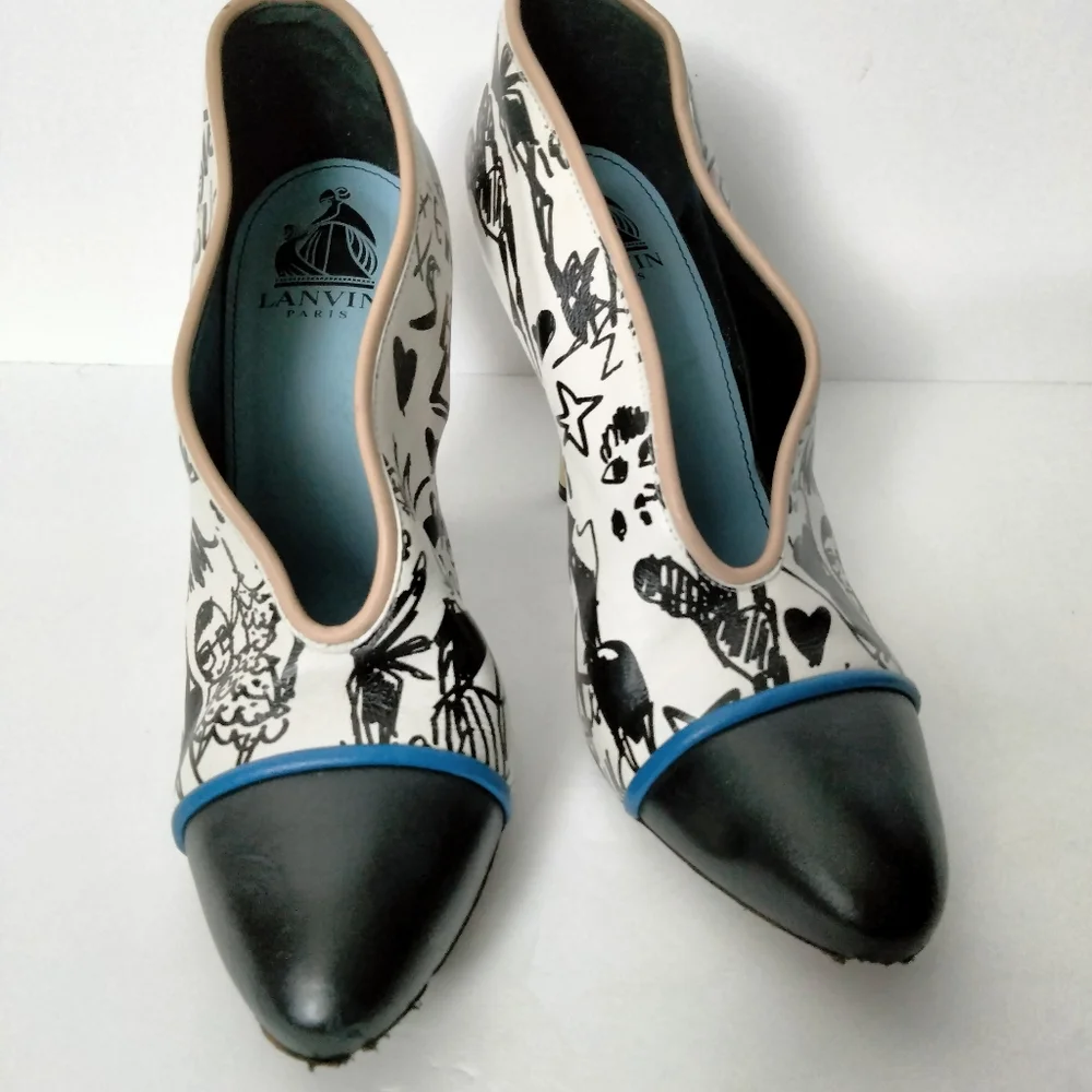 LANVIN BLACK/WHITE PRINTED. - Picture 5 of 10